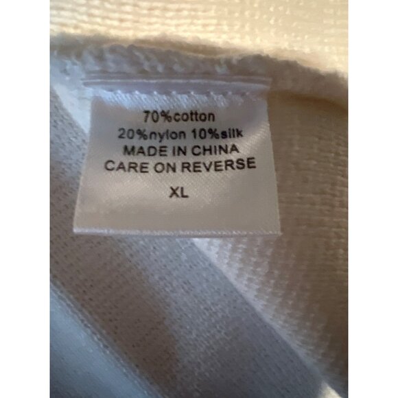 BURGESS Women's Milly Blazer Cotton Silk Knit Blazer Laser White X Large NWT - Picture 5 of 8